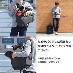 ⭐️ハクバ HAKUBA ✨カメラリュック プラスシェル シティ04 ロールトップバックパック　の画像