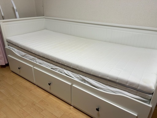 お引取り】IKEA HEMNES ヘムネス デイベッドフレーム（引き出し×3） お