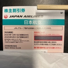 株主優待　JAL 2025.5.31まで