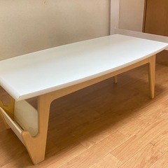センターテーブル　ローテーブル　白　　の画像