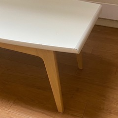 センターテーブル　ローテーブル　白　　の画像