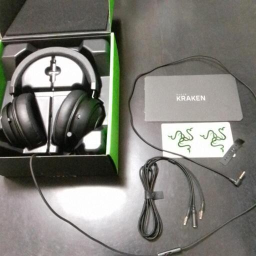【超美品】Razer Kraken Black クラーケン ブラック　ヘッドセット