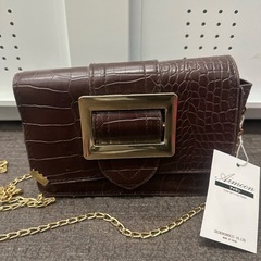 タグ付き未使用美品✨✨ブラウンのショルダーバックの画像