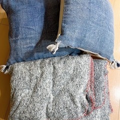 クッション2個＋ブランケット
の画像