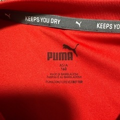 キッズ　PUMA プーマ　トレーニング用Tシャツ レッド　ASIA160の画像