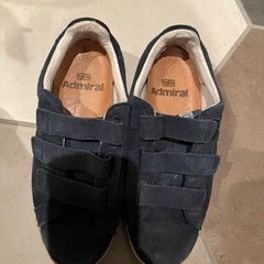 イギリス　admiral レザー　スェード　スニーカー　23cm 