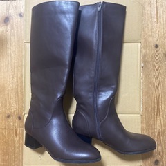 GRL レザーロングブーツ 22.5