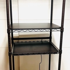 コンセント付き頑丈レンジ台　キッチンボード