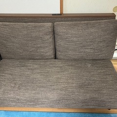 L字ソファ　ニトリ　ブラウン　の画像