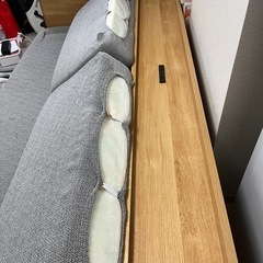 ニトリソファ3Way ベッドソファ (型番：B1-USB GY/MBR)の画像
