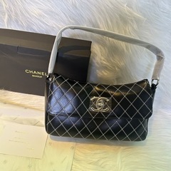 【美品】CHANEL シャネル バッグ ブラック キルティング ...