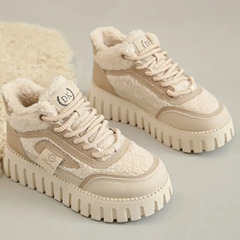 【新品】女性用冬用暖かいフリース裏地アンクルブーツ24㎝の画像