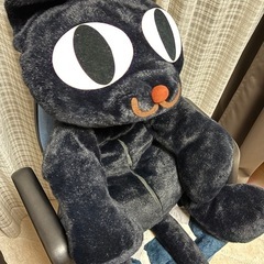 【巨大】黒猫そいねこみーちゃん大きめぬいぐるみの画像