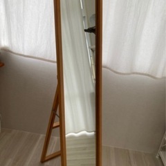 無印　鏡　ミラー　ウッド　木材の画像