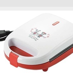 ミッキー　ミニー　ホットサンドメーカー ホワイト　レッド　ディズニーの画像