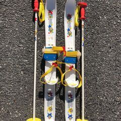 子供用プラスキー板とストック　中古品