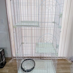 キャットゲージ　3段　猫　ペット　ゲージ　トイレ付き 