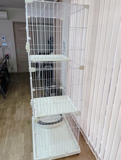 キャットゲージ　3段　猫　ペット　ゲージ　トイレ付き