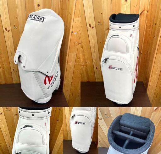 【新品☆未使用品】BUNCUREY キャディバッグツアータイプ　ホワイト　おまけ付き　BM23SS-16-024　タグ付き