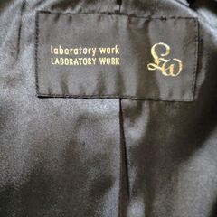 コート ブラック ステンカラーコート　黒　スーツ　ロングコート　ファー付きコート　laboratory work　ラボラトリーワーク　ロングコートの画像