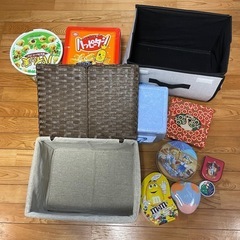 空缶　お菓子箱　収納ボックス　発泡スチロール　12点セット　まとめ売りの画像