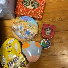 空缶　お菓子箱　収納ボックス　発泡スチロール　12点セット　まとめ売りの画像
