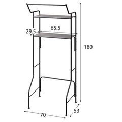ハンガーバー付 洗濯機ラックの画像
