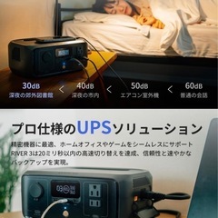 ★新品★　EcoFlow RIVER 3(230) ポータブル電源 230Wh容量 GaN採用 リン酸鉄リチウムイオン電池 30dB静音設計 UPS機能 軽量 AC定格300W /サージ600W USB-A/C キャンプ アウトドア 停電対策 防災グッズ (エコフロー リバー3)の画像
