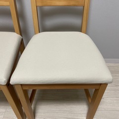 【譲渡先決定】2人用ダイニングテーブル&イス セット イケアの画像