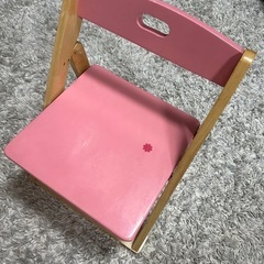 【お譲り先決定】キッズ　ミニ折りたたみチェア