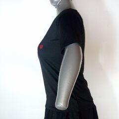 (直接手渡し)【激安】赤ネイルガンプリントTシャツブラックMの画像