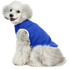 【熱中症予防】FULL COOL 無地 メッシュ ８号 ブルー 犬服