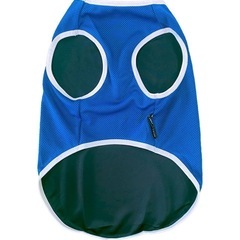 【熱中症予防】FULL COOL 無地 メッシュ ８号 ブルー 犬服の画像