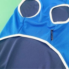 【熱中症予防】FULL COOL 無地 メッシュ ８号 ブルー 犬服の画像