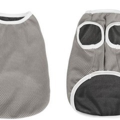【熱中症対策】フルクール　メッシュ素材　グレー　洋服　犬用