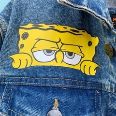 スポンジボブ　デニムジャケット　Gジャン　の画像