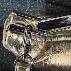 希少【未使用】ZARA メタルハンドル ミニ バケット バック ゴールドの画像