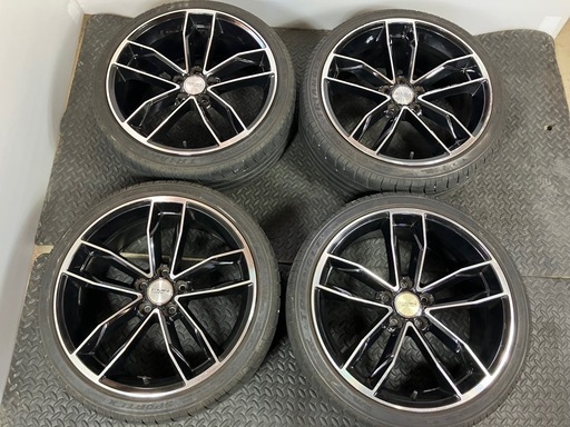 EMN GERMANY 5232 BP 社外アルミホイール 19×8.5J PCD112×5H ET+42 Φ66 245/35ZR19 2019年製 タイヤ付き トライアングル アウディ