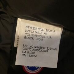 カナダグース　コート2506LA　ブラックXSサイズ　レディース　CANADA GOOSE