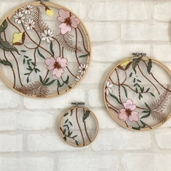 【shein】壁掛け インテリア 刺繍 4個セット シーイン
