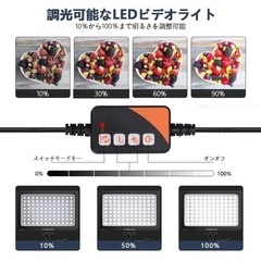 撮影用ライト　照明　三脚スタンド付き　2個セット　USB 物販　アパレル　の画像