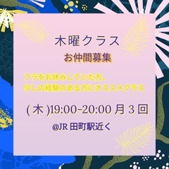【港区 田町駅すぐ】 木曜 夜 40代〜フラダンス 