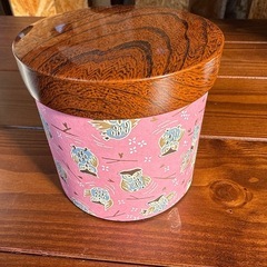 フクロウ　茶筒　アルミ製　密封蓋