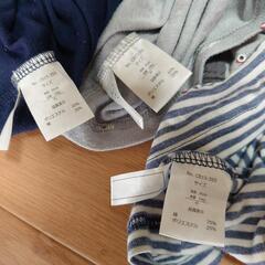 【95cm】ベビー 子供服 長袖 シャツ 肌着 下着 男の子 ボーダー 車柄の画像