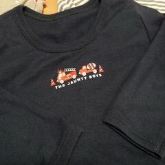 【95cm】ベビー 子供服 長袖 シャツ 肌着 下着 男の子 ボーダー 車柄の画像