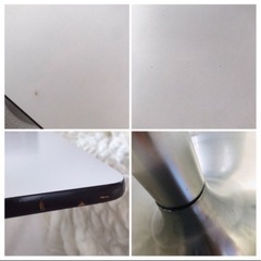 【ヴィンテージ好き】カリモク風 白テラコッタ ヴィンテージカフェテーブルの画像