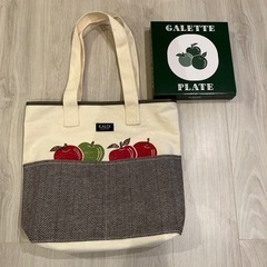 KALDI トートバッグとお皿