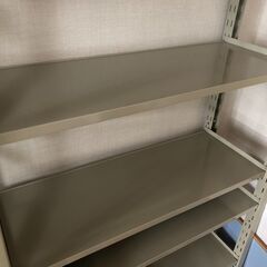 【事務用品大放出！】大型 スチールラック　3連の画像