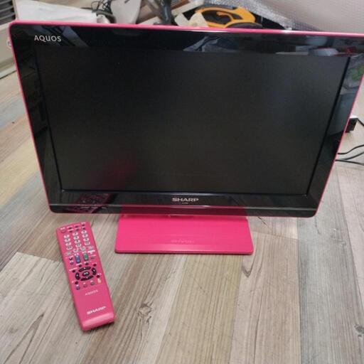 シャープ アクア 19V型液晶テレビ LC-19K5 19インチ ショッキングピンク 2011年製 外付けHDD対応