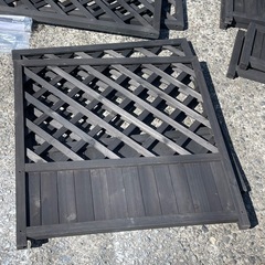 リビングアウト(Living Out) プランターラティス 木製 ダークブラウン